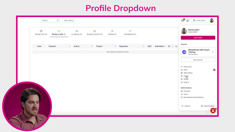 The Profile Dropdown
